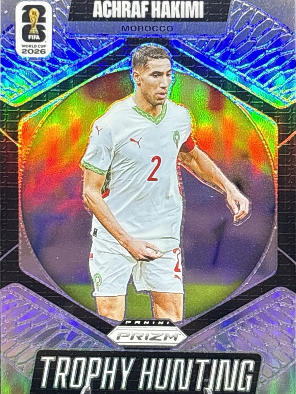 Panini Prizm Morocco Achraf Hakimi Trading Card - Trophy Hunting Prizm